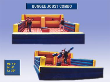 Bungee Run & Joust Combo as low as $299 a day.  Just want one?  Get either the Bungee Run or the Joust for just $269 per day.